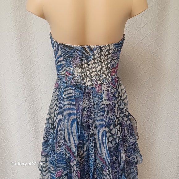 Deb Strapless Multicolor Dress Women Size L - Picture 11 of 16